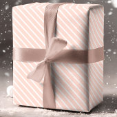 Modern schicker Streifen in Weiß und Rosa, Zickzac Geschenkpapier Set