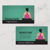 Modern, schlagend, grüner Yoga-Lehrer Visitenkarte (Vorne/Hinten)