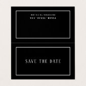 Modern & schlank, Foto Save the Date Card Visitenkarten (Außenseite Aufgefaltet)