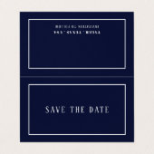 Modern & schlank, Foto Save the Date Card Visitenkarten (Außenseite Aufgefaltet)