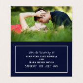 Modern & schlank, Foto Save the Date Card Visitenkarten (Innenseite Aufgefaltet)