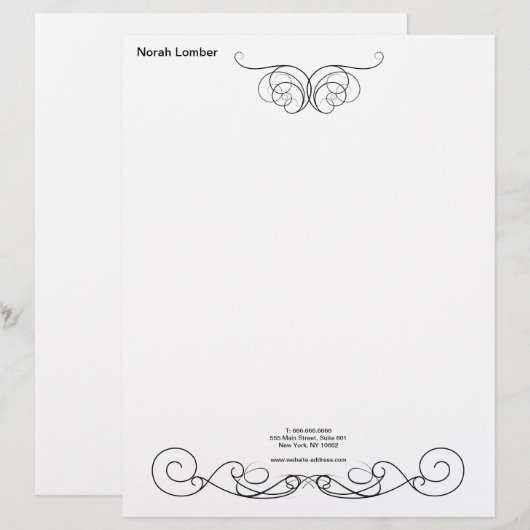 Modern schlicht Beruflich Briefbogen (Vorne/Hinten)