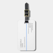 Modern Schlicht einfach Minimalistisch Gepäckanhänger (Vorderseite vertikal)