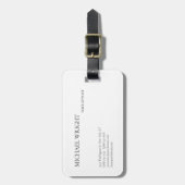 Modern Schlicht einfach Minimalistisch Gepäckanhänger (Vorderseite vertikal)