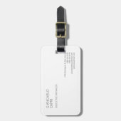 Modern Schlicht einfach Minimalistisch Gepäckanhänger (Vorderseite vertikal)