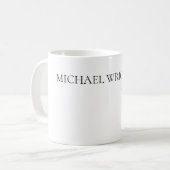 Modern Schlicht einfach Minimalistisch Kaffeetasse (Vorderseite Links)