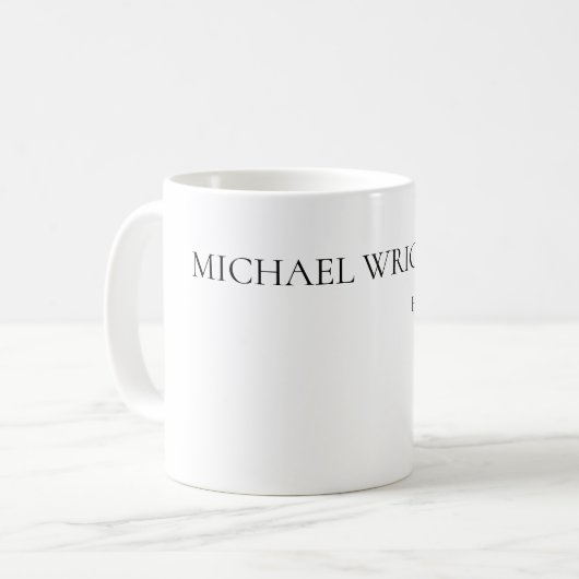 Modern Schlicht einfach Minimalistisch Kaffeetasse (Vorderseite Links)