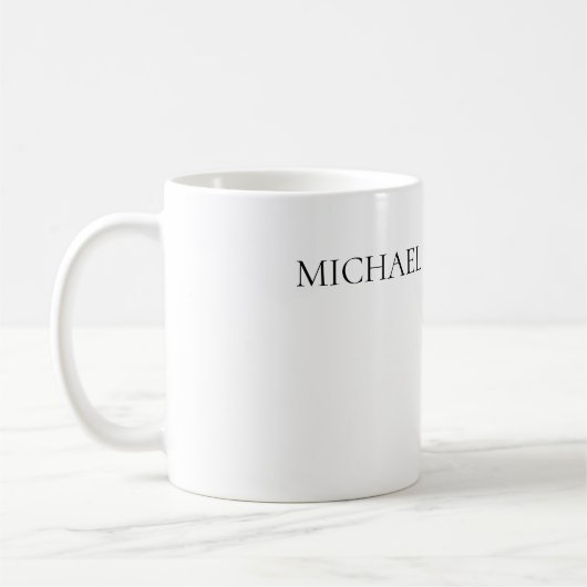 Modern Schlicht einfach Minimalistisch Kaffeetasse (Links)