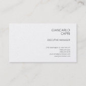 Modern Schlicht einfach Minimalistisch Visitenkarte (Vorderseite)