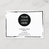 modern schlicht Schwarz/Weiß Danke, aber Visitenkarte (Rückseite)