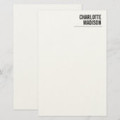 Modern, schlicht, trendy, minimalist briefpapier (Vorne/Hinten)