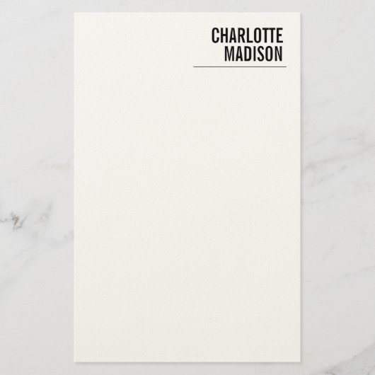Modern, schlicht, trendy, minimalist briefpapier (Vorderseite)
