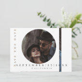Modern schlichte Flachbild-Save the Date-Karte Save The Date (Stehend Vorderseite)
