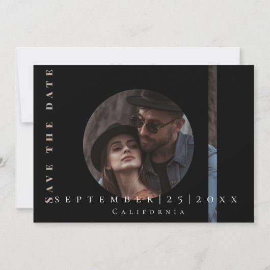 Modern schlichte Flachbild-Save the Date-Karte Save The Date (Vorderseite)