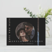 Modern schlichte Flachbild-Save the Date-Karte Save The Date (Stehend Vorderseite)
