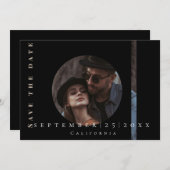 Modern schlichte Flachbild-Save the Date-Karte Save The Date (Vorne/Hinten)