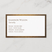 Modern schlichter Glitzer aus Kupfergold Visitenkarte (Rückseite)