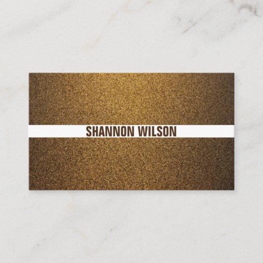 Modern schlichter Glitzer aus Kupfergold Visitenkarte (Vorderseite)
