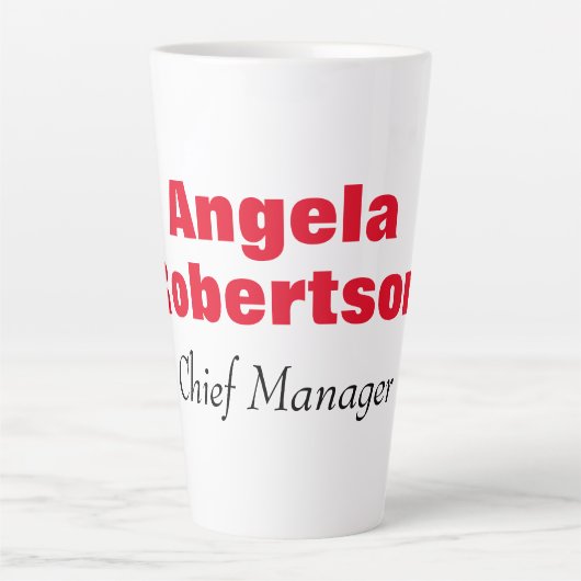 Modern schlichter, schlichter, weißer, minimalisti milchtasse (Vorderseite)