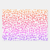 Modern schneebedeckter rosafarbener Rosa Grüner Ti Geschenkpapier Set (Vorderseite 3)