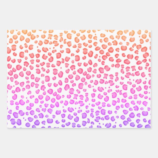 Modern schneebedeckter rosafarbener Rosa Grüner Ti Geschenkpapier Set (Vorderseite 3)