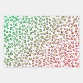 Modern schneebedeckter rosafarbener Rosa Grüner Ti Geschenkpapier Set (Vorderseite)