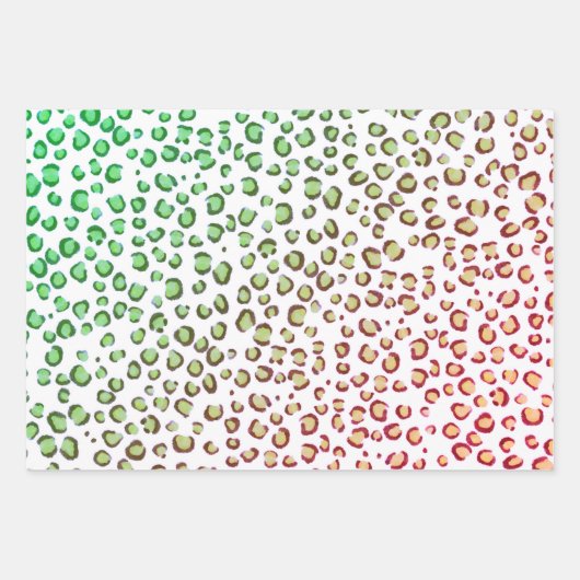 Modern schneebedeckter rosafarbener Rosa Grüner Ti Geschenkpapier Set (Vorderseite)