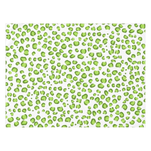Modern schneebedecktes Muster Tierfarbe Grün Tischdecke (Vorderseite (Horizontal))