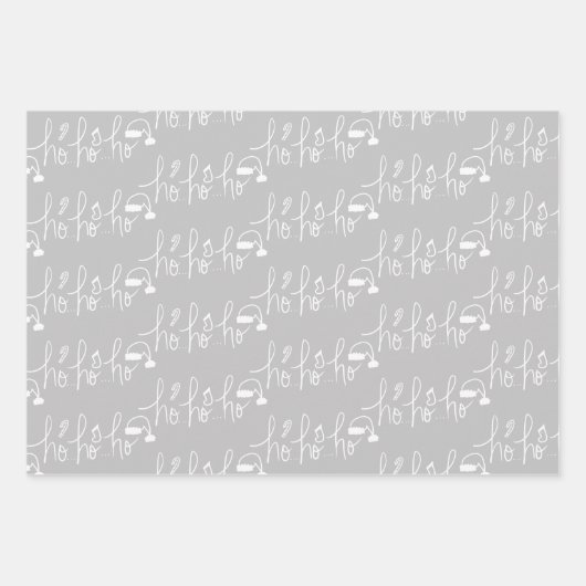 Modern Schneeflocken Weihnachtsschnee Schneeflocke Geschenkpapier Set (Vorderseite 3)