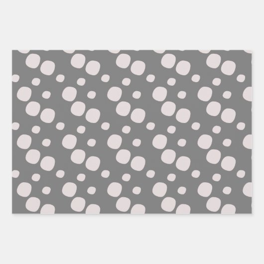 Modern Schneeflocken Weihnachtsschnee Schneeflocke Geschenkpapier Set (Vorderseite 2)