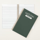 Modern School Brain Dump List Funny Green Notizblock (Innen)