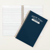 Modern School Brain Dump List Funny Navy Blue Notizblock (Innen)