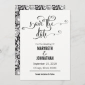 Modern schreiben wir Save the Date eine Karte (Vorne/Hinten)