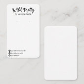 Modern Schriftart White Oring Display Cards Visitenkarte (Vorne/Hinten)