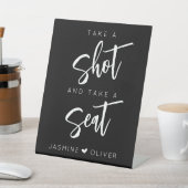 Modern Schuss ab und nehme das Plakatschild Sockelschild (In SItu)