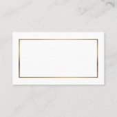 Modern & schwach, weiß & goldfarben, treuekarte (Rückseite)