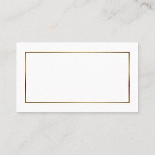 Modern & schwach, weiß & goldfarben, treuekarte (Rückseite)