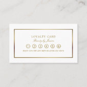 Modern & schwach, weiß & goldfarben, treuekarte (Vorderseite)