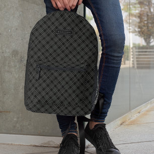 Modern Schwarz Bedruckter Rucksack
