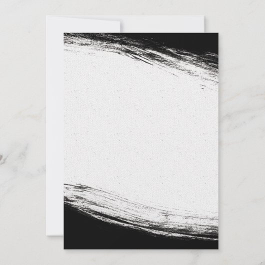 Modern Schwarz & Gold Wasserfarben Geo Save the Da Einladung (Rückseite)