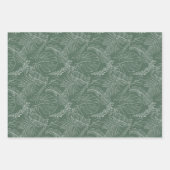 Modern Schwarz/Grün Palmenblättrig Tropenkana Geschenkpapier Set (Vorderseite 3)