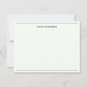 Modern Schwarz Monogramm Lässig, ultrahell Mitteilungskarte (Vorderseite)