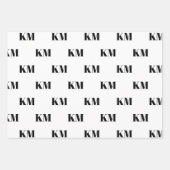 Modern-Schwarz-Muster für das erste Monogramm Geschenkpapier Set (Vorderseite 3)
