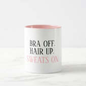 Modern Schwarz/Rosa Funny Zitat Tasse (Zentrum)