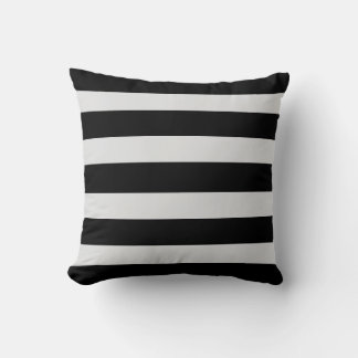 Modern Schwarz und Grau gestreift  Kissen