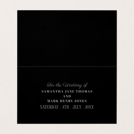 Modern, schwarz und silber ändern Sie die Datumska Visitenkarten (Innenseite Aufgefaltet)