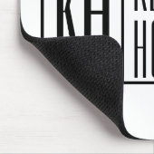 Modern, Schwarz und Weiß, Initialen und Namen-Logo Mousepad (Ecke)