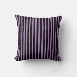 Modern, Schwarz Violette Streifen Kissen