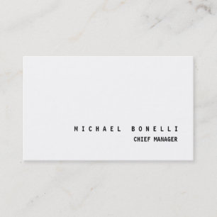 Modern Schwarz/Weiß Beruflich Minimalistisch Schli Visitenkarte