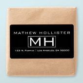 Modern Schwarz/Weiß Beruflich Mit Monogramm